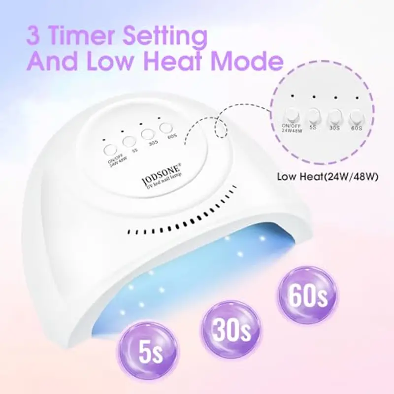 JODSONE Lampada UV LED per unghie con 30 perline luminose per smalto gel, sensore automatico 3 timer luce per unghie in miniatura 3