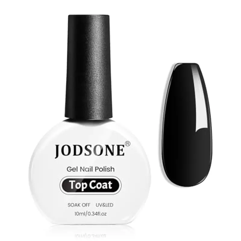 JODSONE Smalto gel top coat da 10 ml, finitura lucida, lunga durata, per manicure professionale fai da te, senza strofinare
