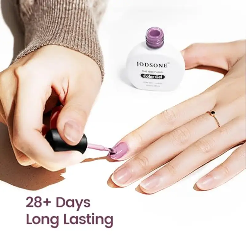 JODSONE Smalto per unghie in gel 10 ml Smalto per unghie in gel viola chiaro Soak Off U V LED Lampada per unghie Art Manicure Salon Fai da te Casa Regalo per donne Ragazze miniatura 3