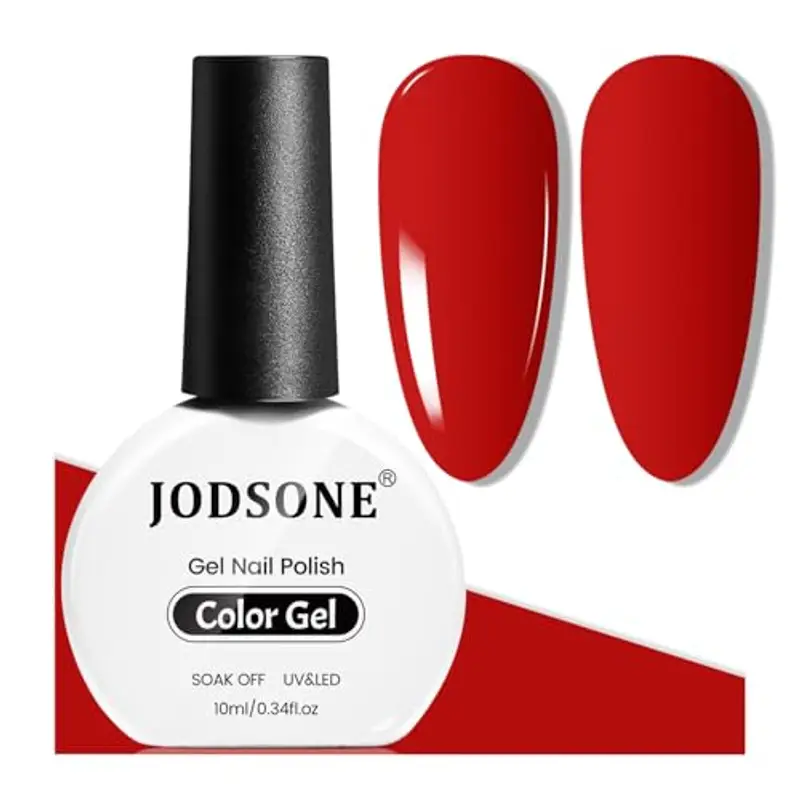 JODSONE Smalto per unghie in gel 10 ml Smalto per unghie rosso Art Design Manicure Salon Fai da te A casa Soak Off U V LED Gel Polish Nail