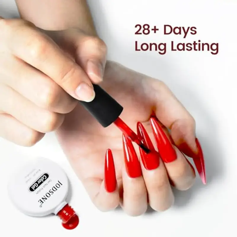JODSONE Smalto per unghie in gel 10 ml Smalto per unghie rosso Art Design Manicure Salon Fai da te A casa Soak Off U V LED Gel Polish Nail miniatura 3