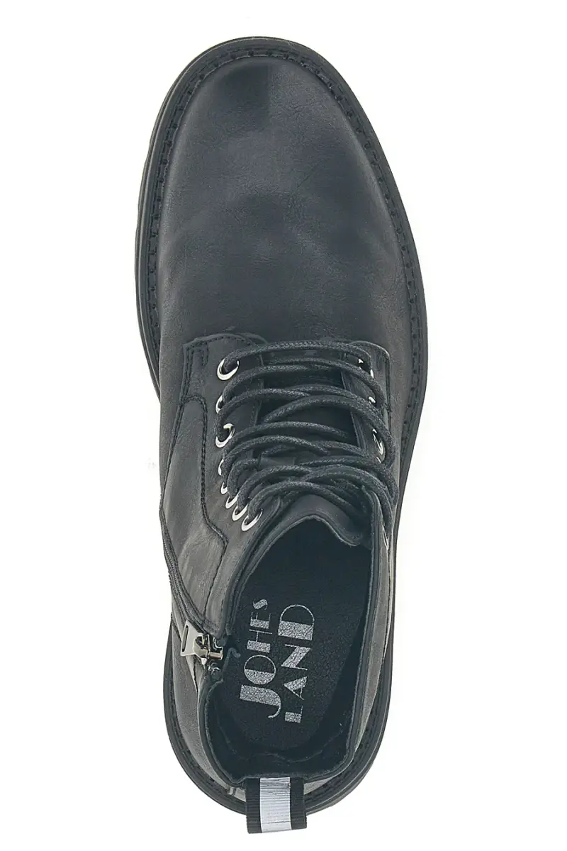 Anfibi neri con suola carrarmato Johes land 2308112 [NERO] miniatura 3