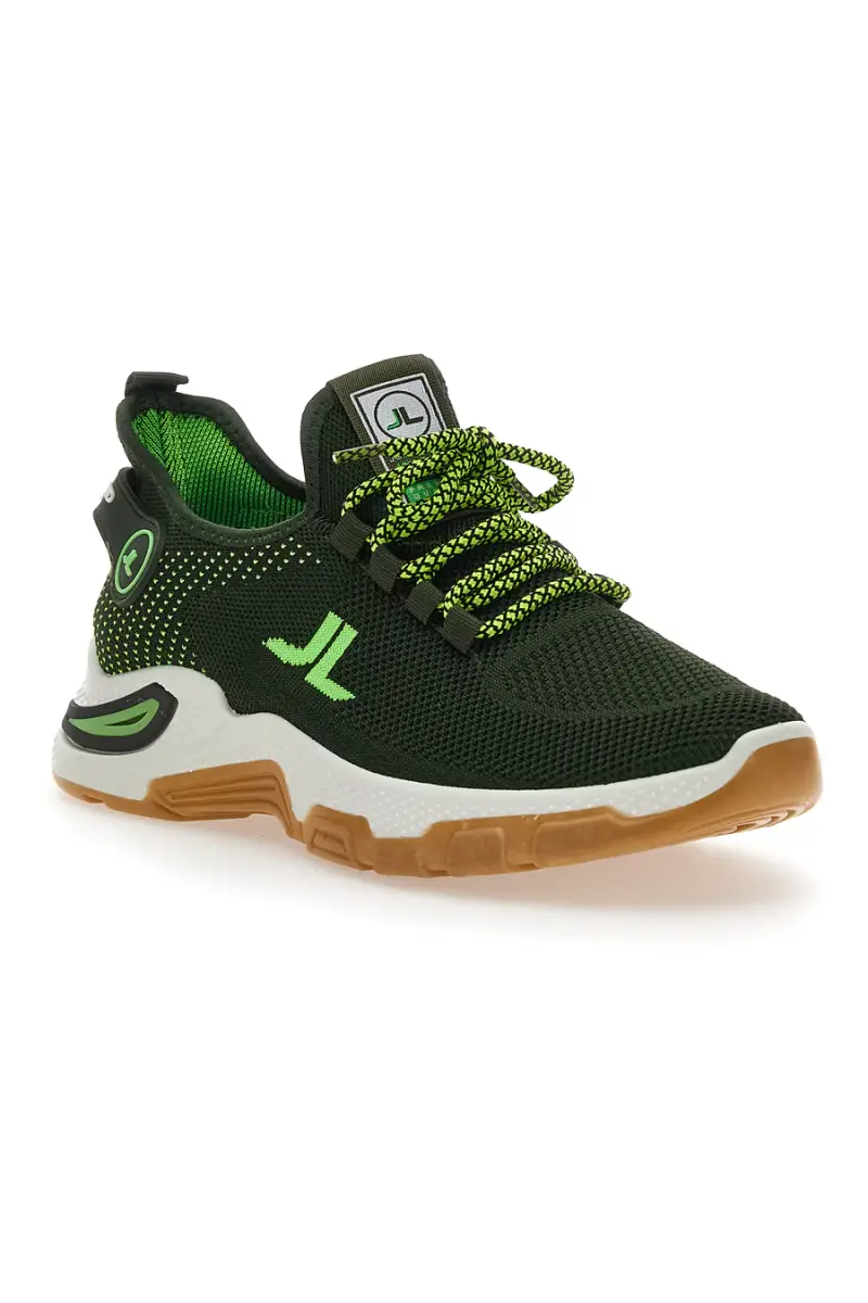 Sneakers Nero e Verde Johes Land 214000 [LIME] miniatura 2