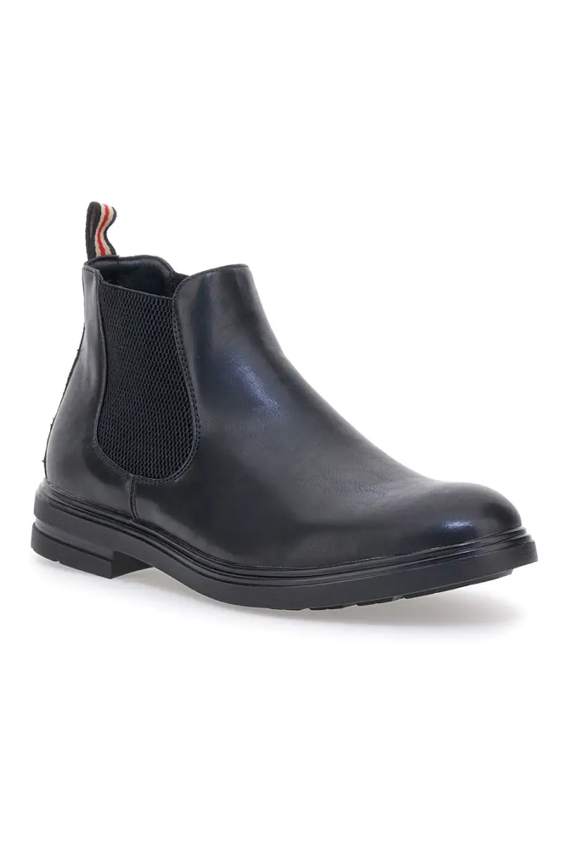 Stivaletti neri effetto spazzolato con elastici Johes Land 180141 [NERO] miniatura 2