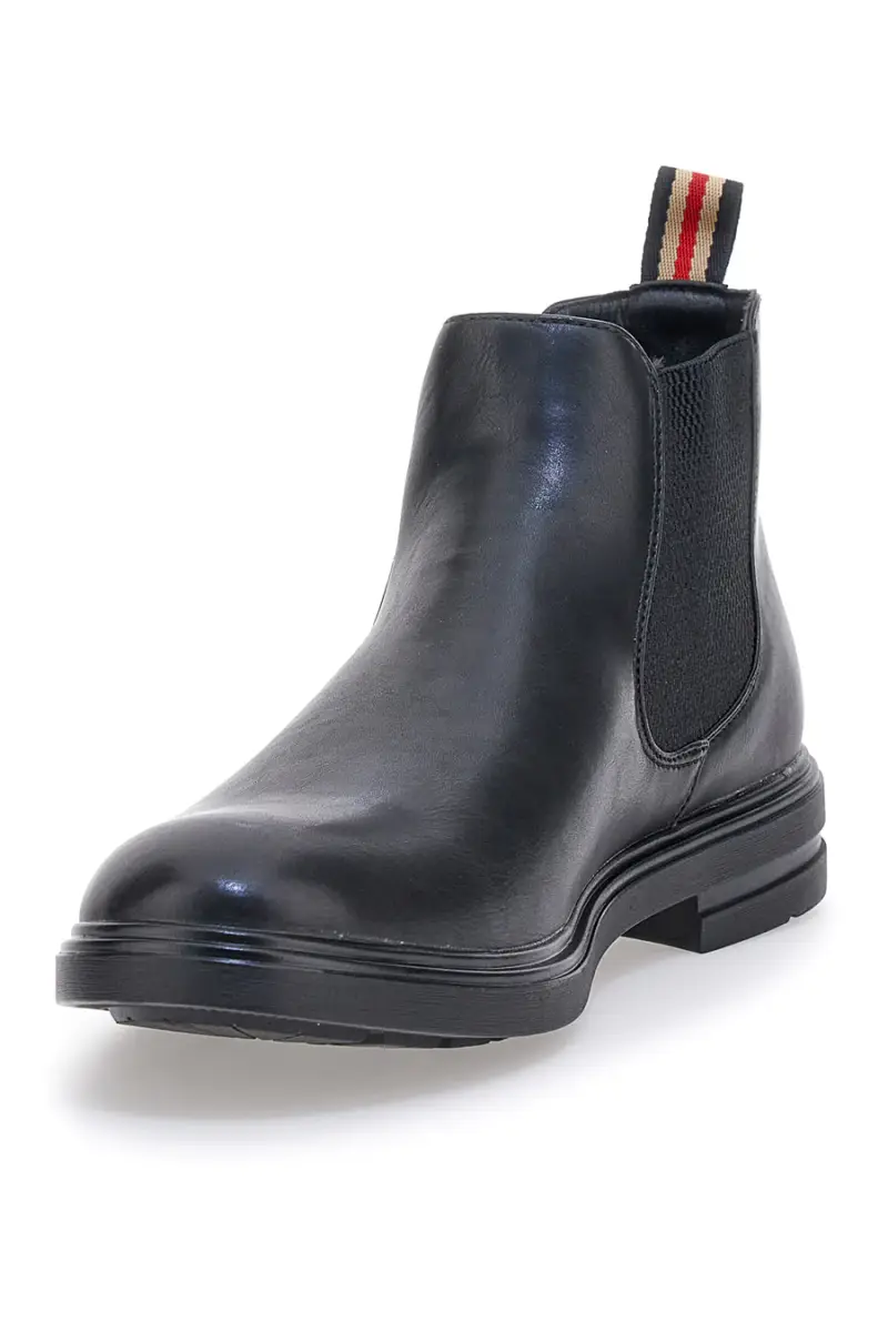 Stivaletti neri effetto spazzolato con elastici Johes Land 180141 [NERO] miniatura 3