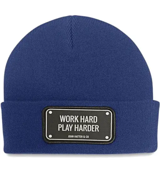 Work Hard - berretto Blue