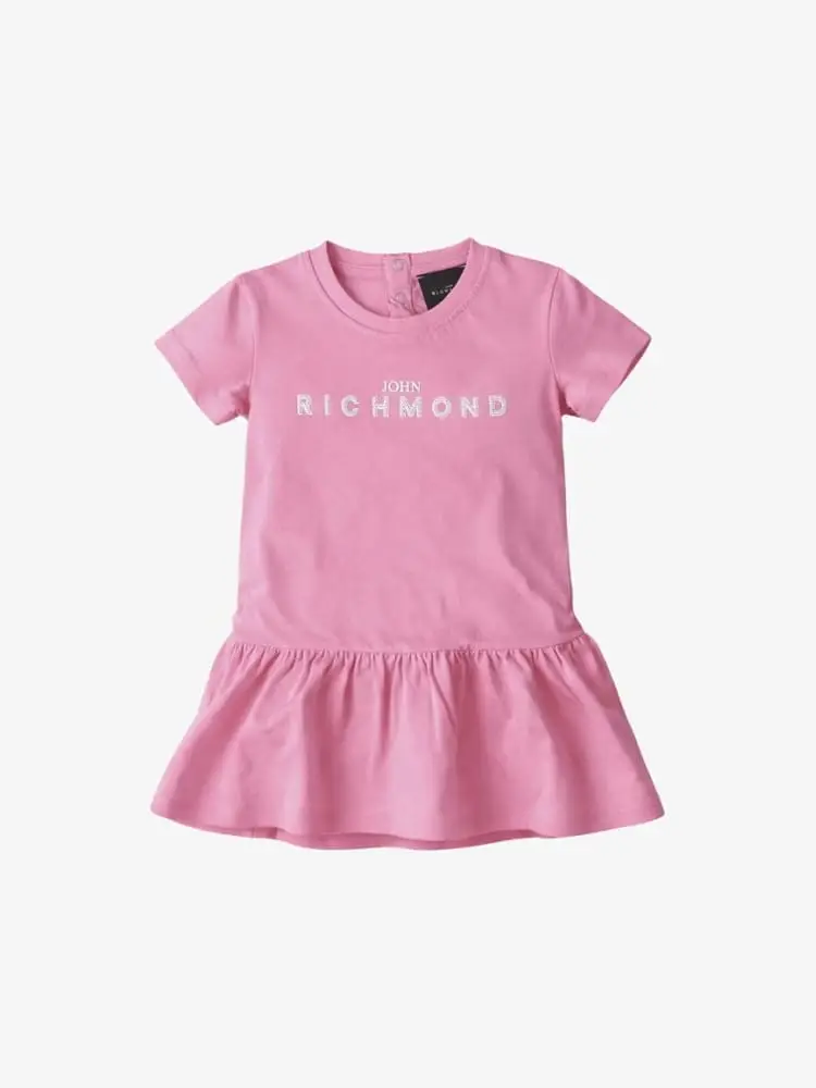 abitino infant rosa con logo lettering