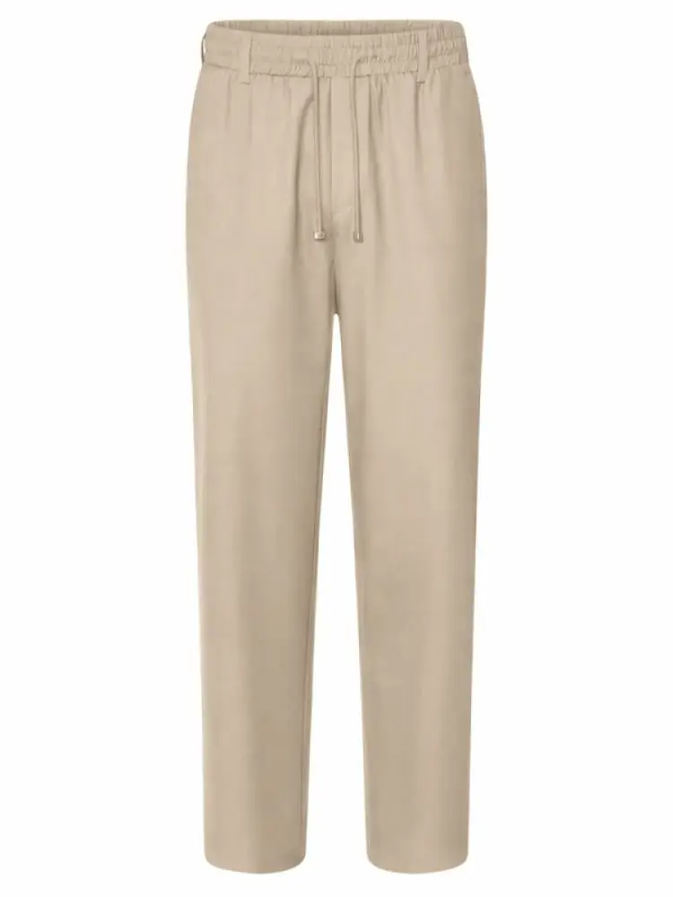 pantalone vexon con coulise beige chiaro