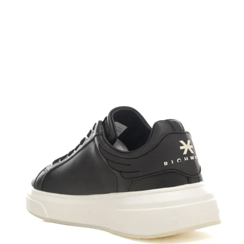 sneakers da uomo con logo lettering stampato sulla suola nero miniatura 3