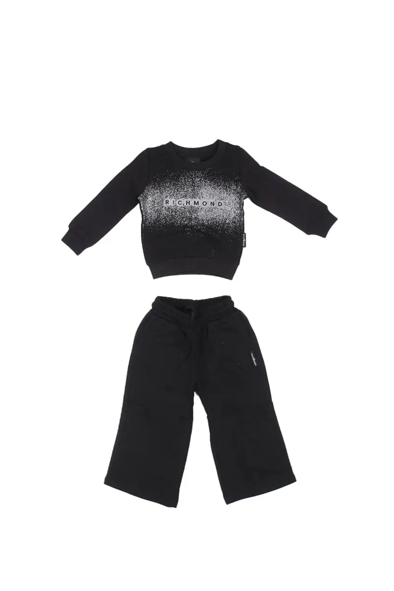 Tuta Bambina JOHN RICHMOND Black Set sweatshirt+pants orana