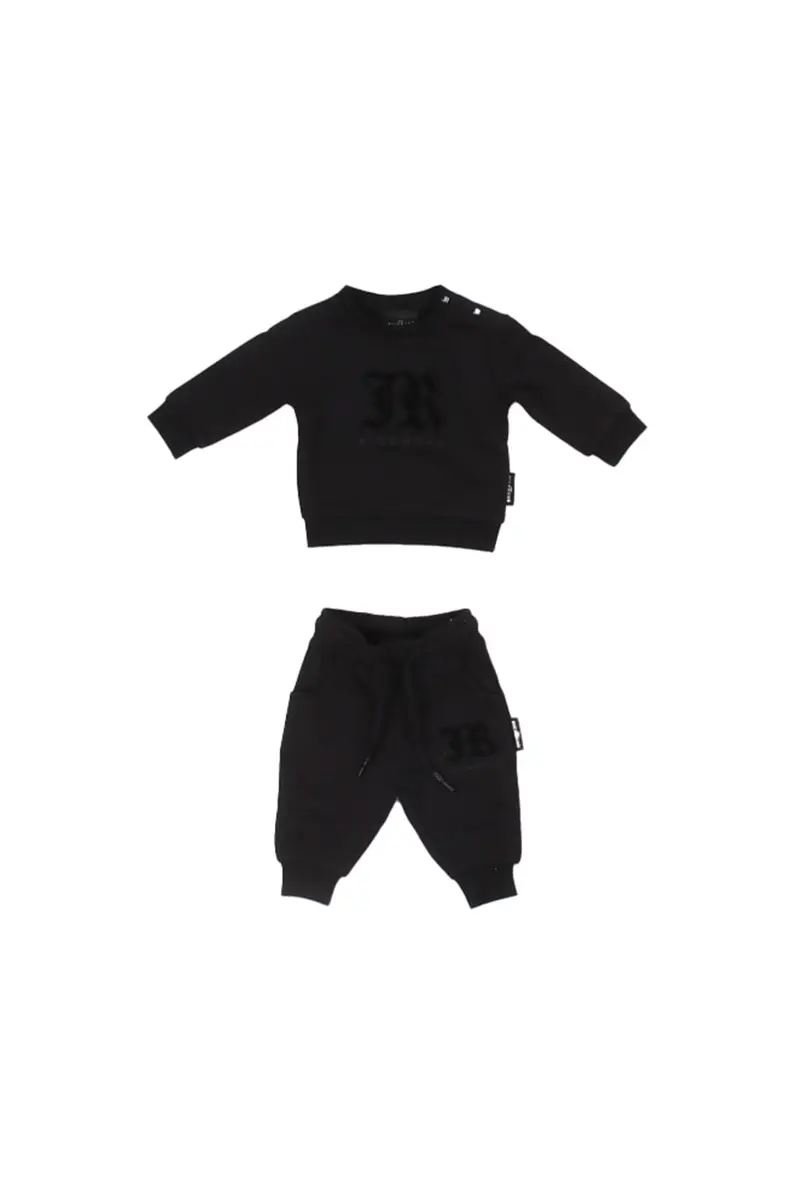 Tuta Unisex Junior JOHN RICHMOND Black Set sweatshirt+pants mandis