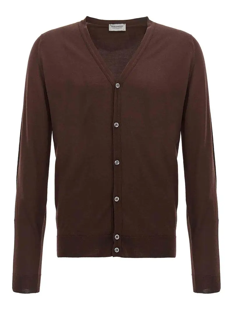 JOHN SMEDLEY Cardigan Marrone 3861256