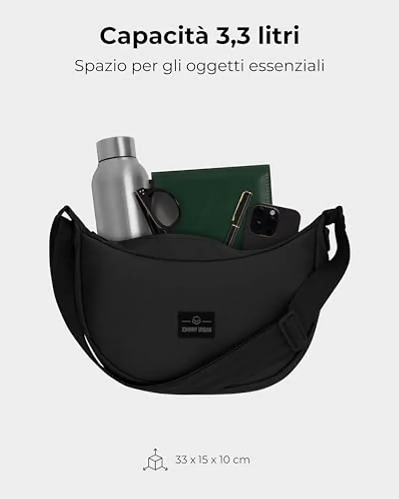 Johnny Urban Marsupio Uomo Nero 1902223 miniatura 3