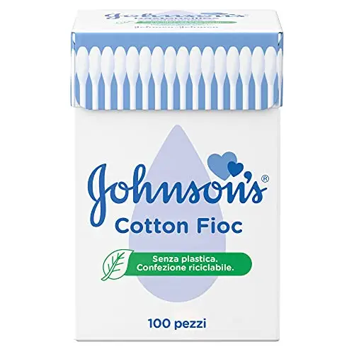 Johnson's Baby Cotton Fioc, Cotton fioc morbidissimi per la pulizia delle aree delicate, Cotton fioc neonato e adulto,