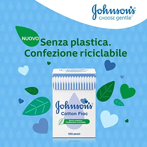 Johnson's Baby Cotton Fioc, Cotton fioc morbidissimi per la pulizia delle aree delicate, Cotton fioc neonato e adulto miniatura 2