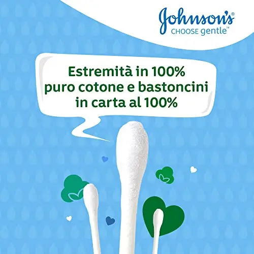 Johnson's Baby Cotton Fioc, Cotton fioc morbidissimi per la pulizia delle aree delicate, Cotton fioc neonato e adulto miniatura 3