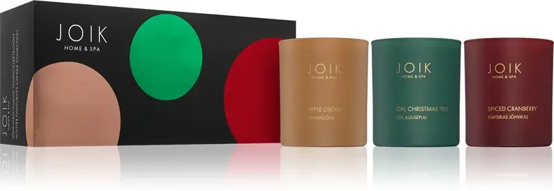 JOIK Home & Spa Christmas Selection candela profumata confezione regalo 3× 150 g