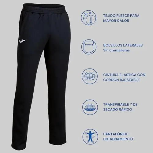 Joma 101334.100.L Pantaloni Lunghi Sportivi, Cleo II, Uomo, Nero, L miniatura 2