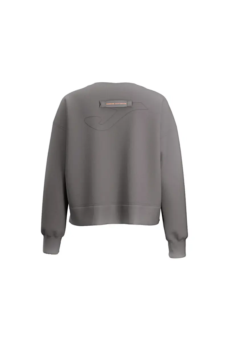 Felpa grigia con tasca frontale e dettagli tecnici Joma Step Sweatshirt Gray [GRIGIO] miniatura 3
