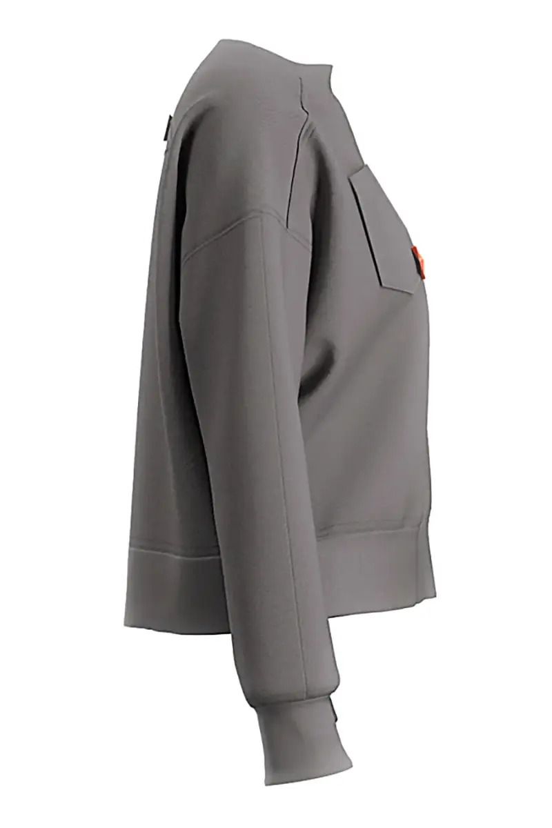 Felpa grigia con tasca frontale e dettagli tecnici Joma Step Sweatshirt Gray [GRIGIO] miniatura 2