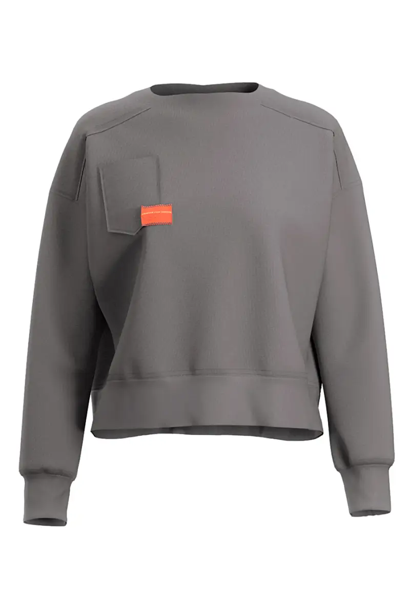 Felpa grigia con tasca frontale e dettagli tecnici Joma Step Sweatshirt Gray [GRIGIO]
