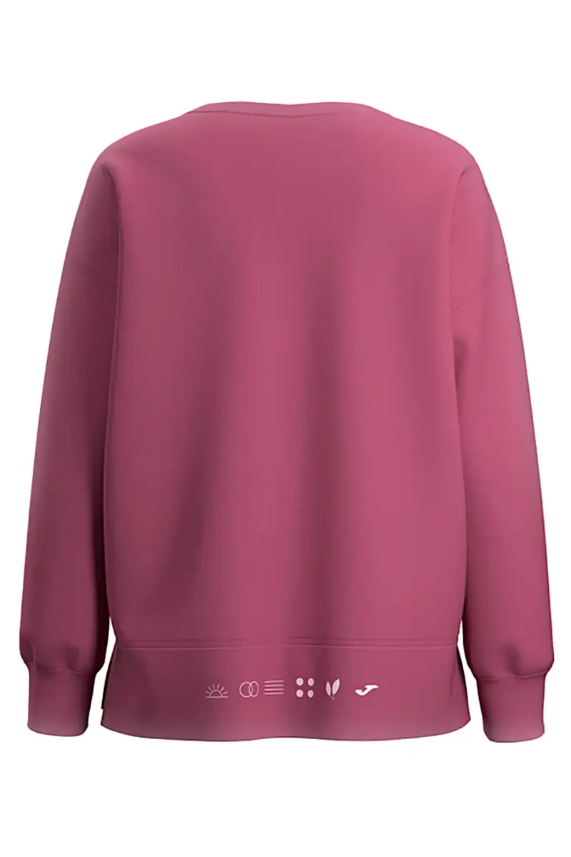 Felpa rosa crop con maniche raglan e stampa gommata Joma Breath Sweatshirt [VIOLA] miniatura 3