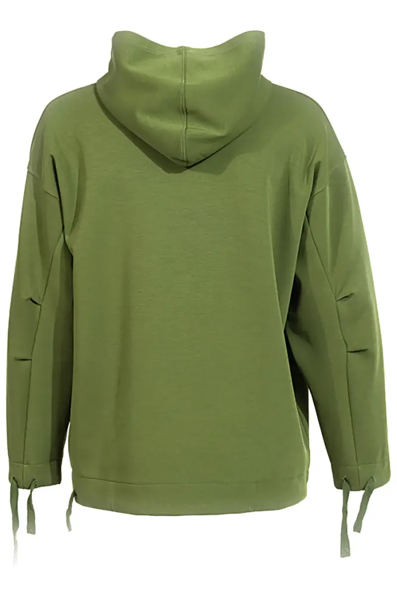 Felpa verde con lacci regolabili e logo in rilievo Joma Step Hoodie [VERDE] miniatura 2