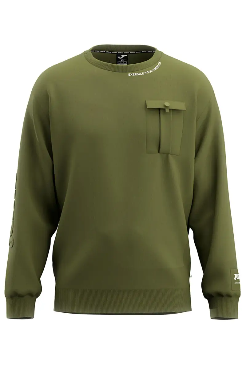 Felpa verde con tasca frontale e girocollo Joma Urban Street Sweatshirt [ARMY]
