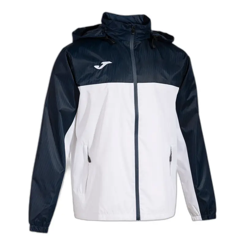 Giacca impermeabile con zip e cappuccio Joma Montreal Blanc
