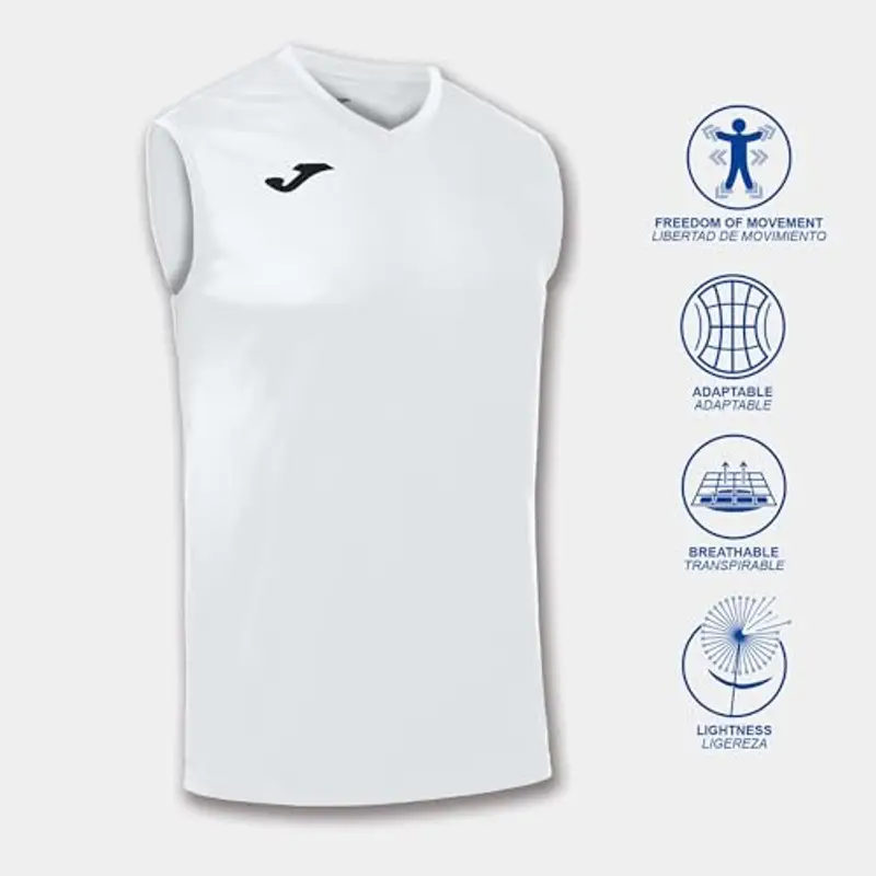 Joma Maglietta Sportiva Senza Maniche Uomo, 6XS - 3XL - Traspirante e ad Asciugatura Rapida - Combi miniatura 2