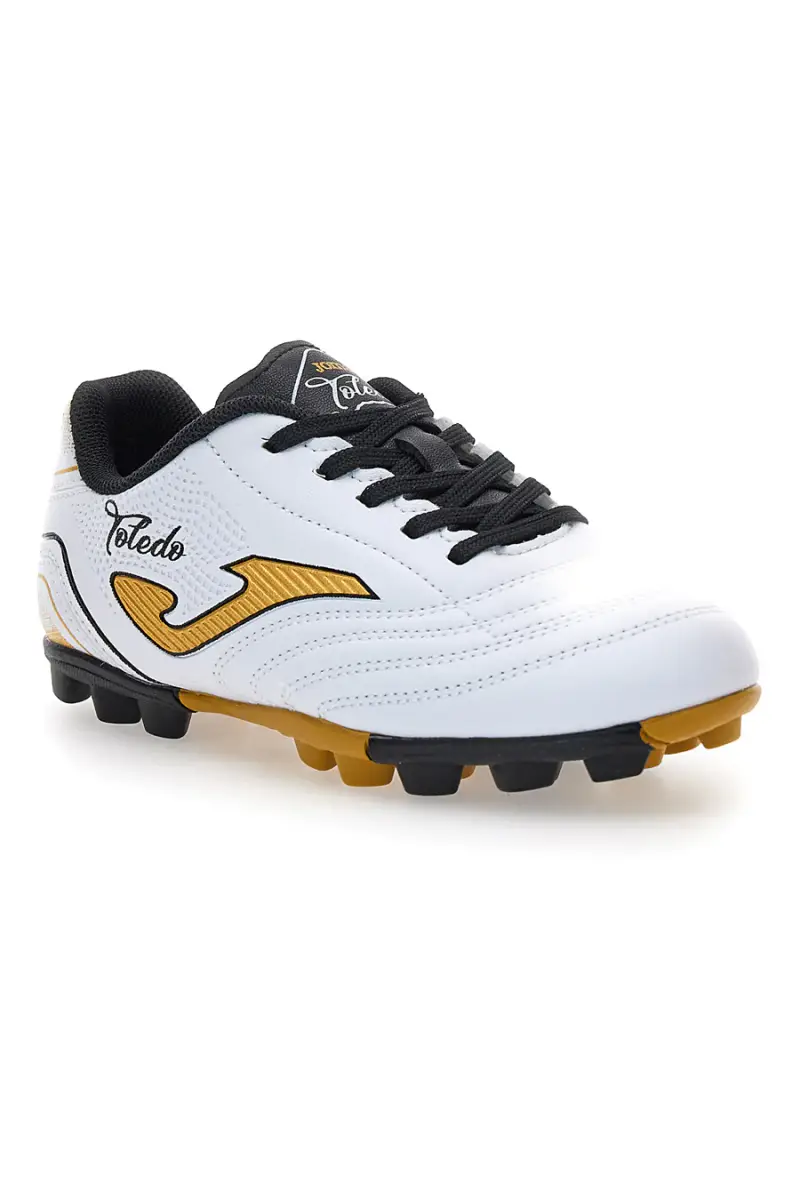 Scarpe calcio bianche con dettagli oro Joma Toledo JR 2502 [BIANCO miniatura 2