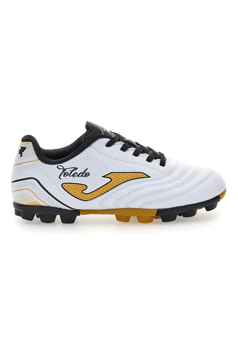 Scarpe calcio bianche con dettagli oro Joma Toledo JR 2502 [BIANCO