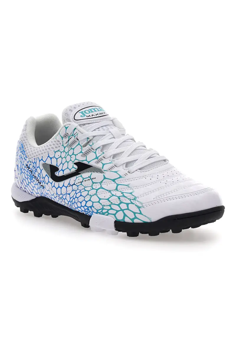 Scarpe da Calcio Indoor Bianco e Turchese JOMA MAXIMA 2527 Turf [BIANCO miniatura 2