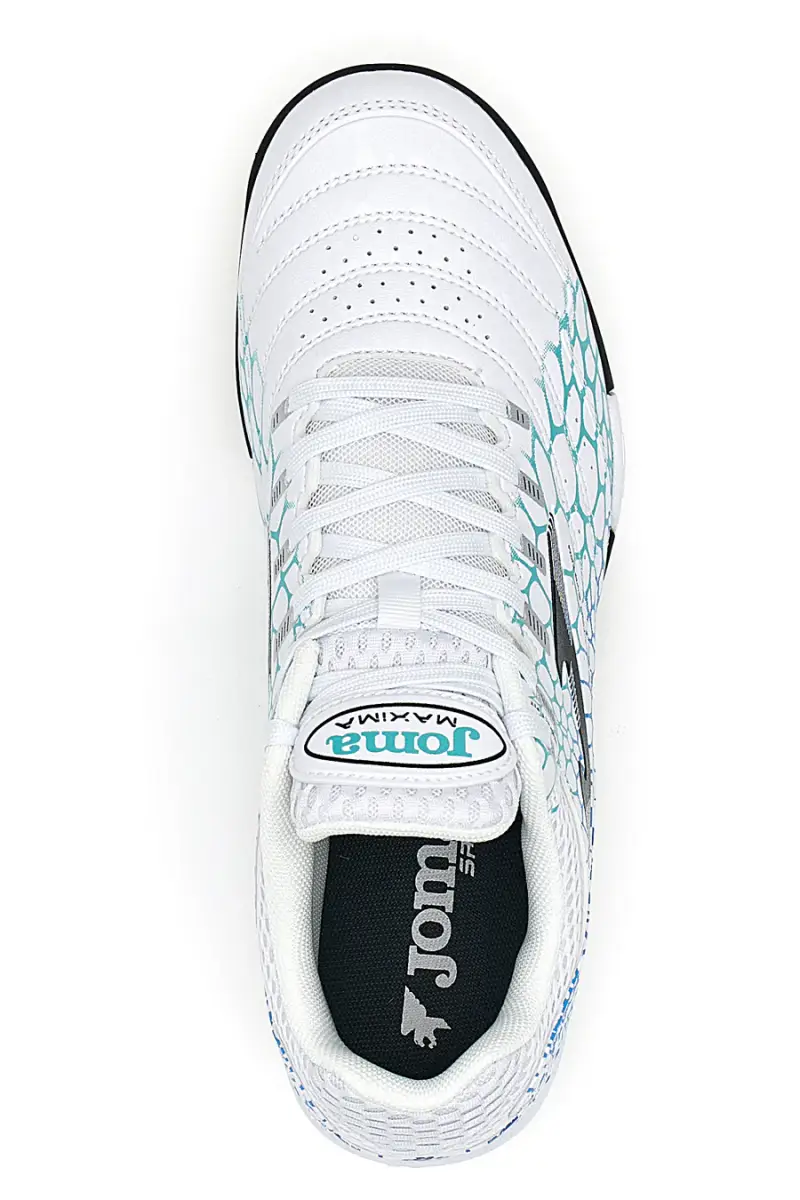 Scarpe da Calcio Indoor Bianco e Turchese JOMA MAXIMA 2527 Turf [BIANCO miniatura 3
