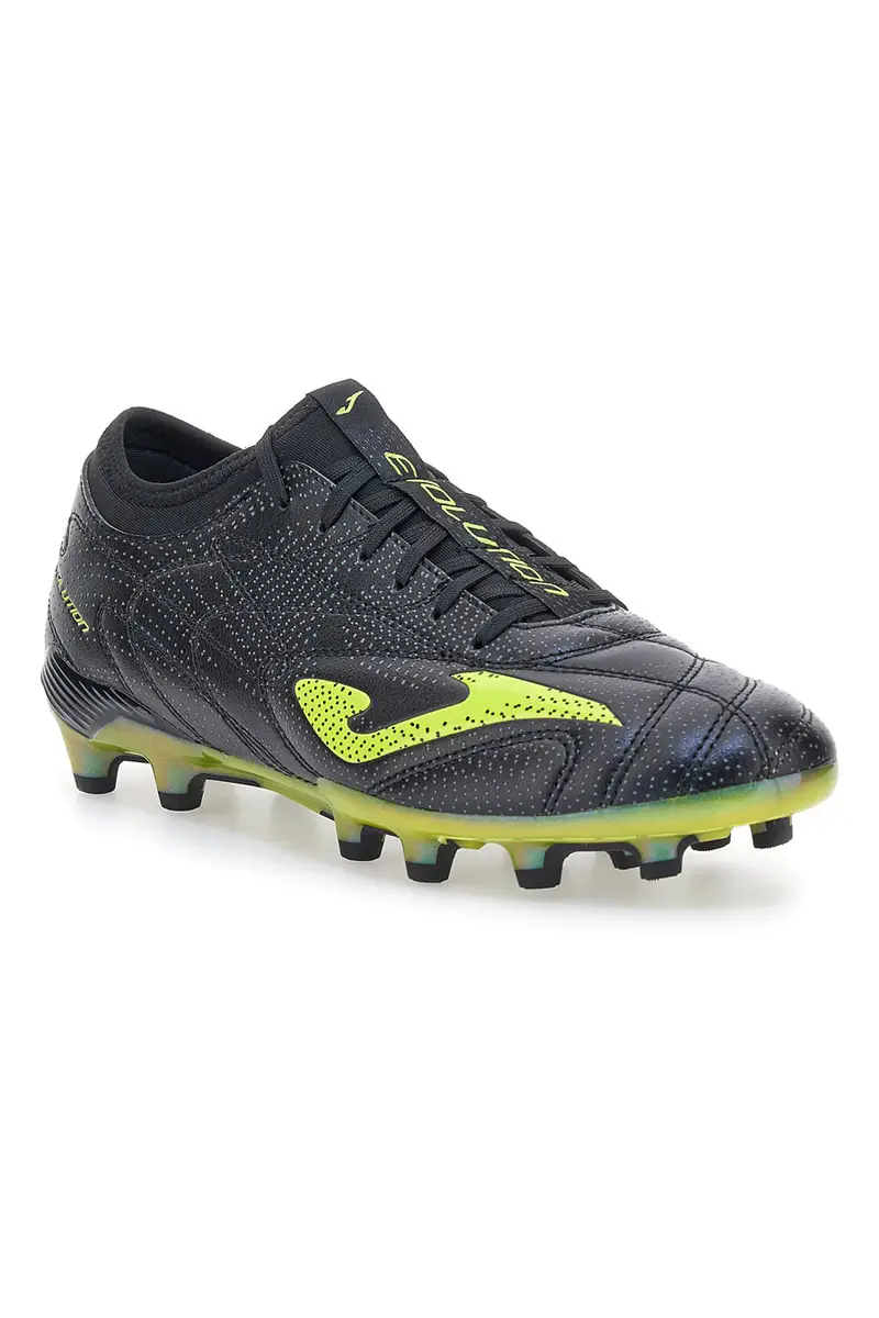 Scarpe da calcio nere con tacchetti FG e dettagli lime Joma Evolution 2531 Firm Ground [NERO]