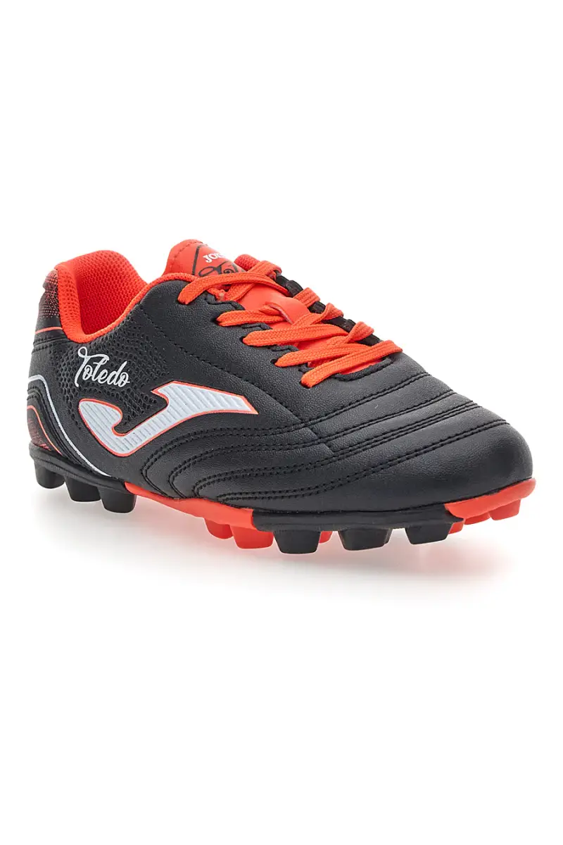 Scarpe da calcio nere e corallo fluo con tacchetti Joma TOJS2601HG [NERO miniatura 2