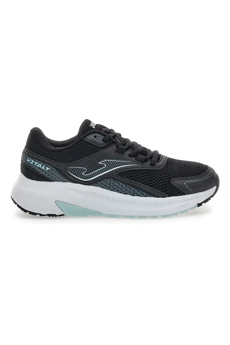 Scarpe da running nere in mesh con suola azzurra Joma Vitality Lady 2501 [NERO]