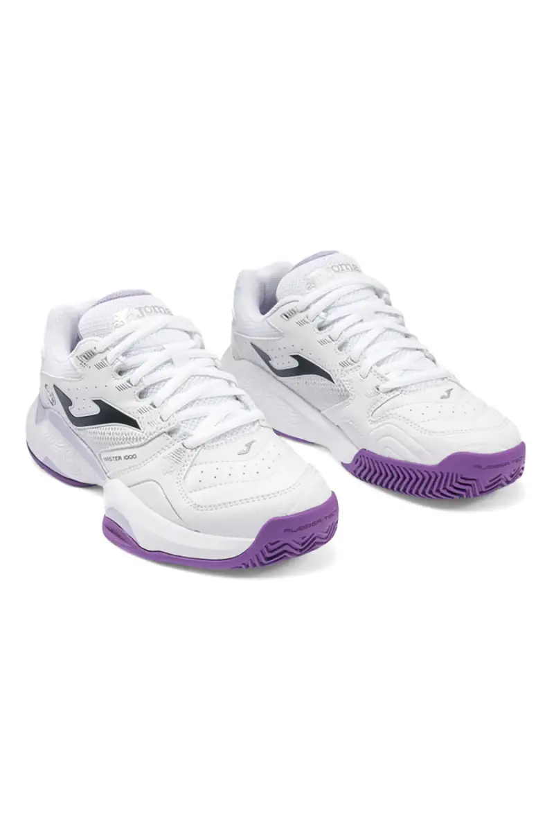 Scarpe da tennis bianco con inserti viola traspiranti Joma Master 1000 2602 [BIANCO] miniatura 2