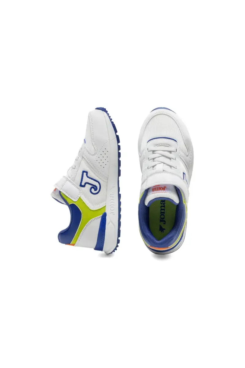 Sneakers bianche e blu con strappo Joma Tornado JR 2605 [BIANCO miniatura 5