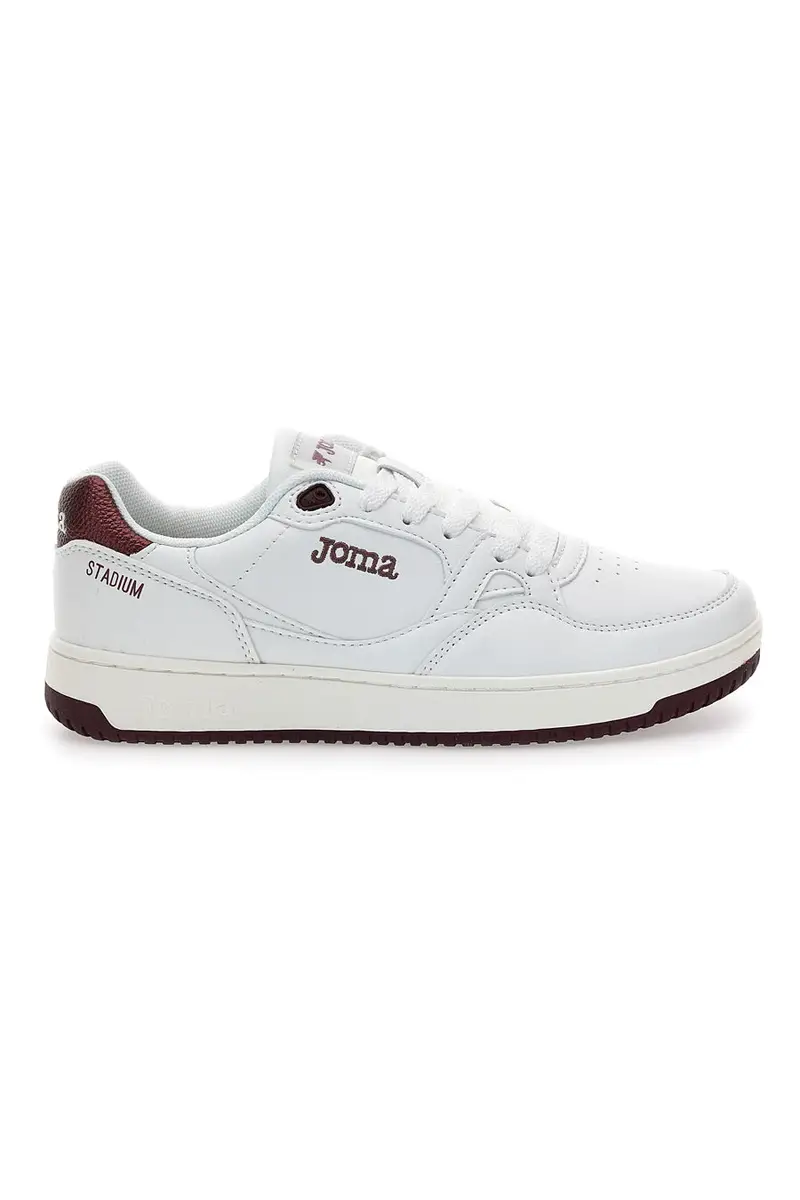 Sneakers bianche stile tennis con dettagli bordeaux Joma CStadium Lady 2520 [BIANCO]