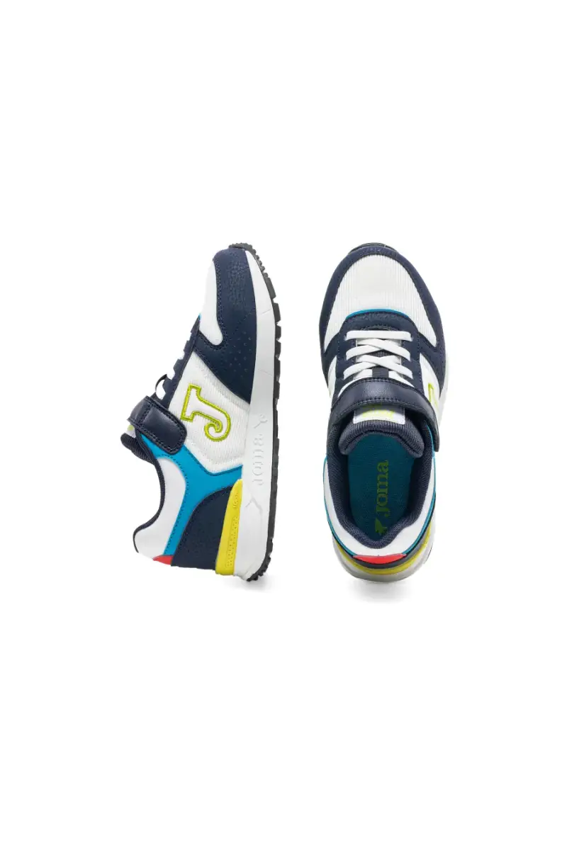 Sneakers blu e bianche con strappo Joma Tornado JR 2633 [BLU miniatura 5