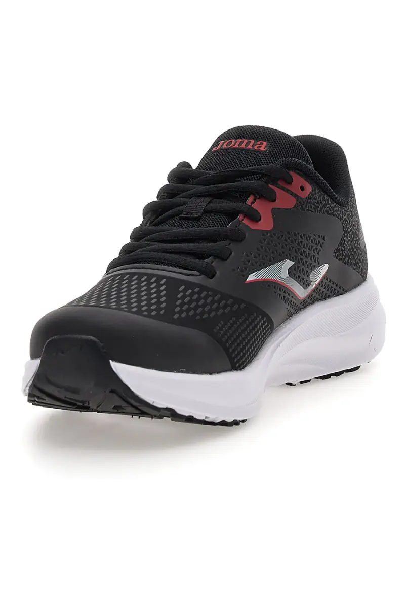 Sneakers nere con suola bianca Joma Speed JR 2501 [NERO] miniatura 4