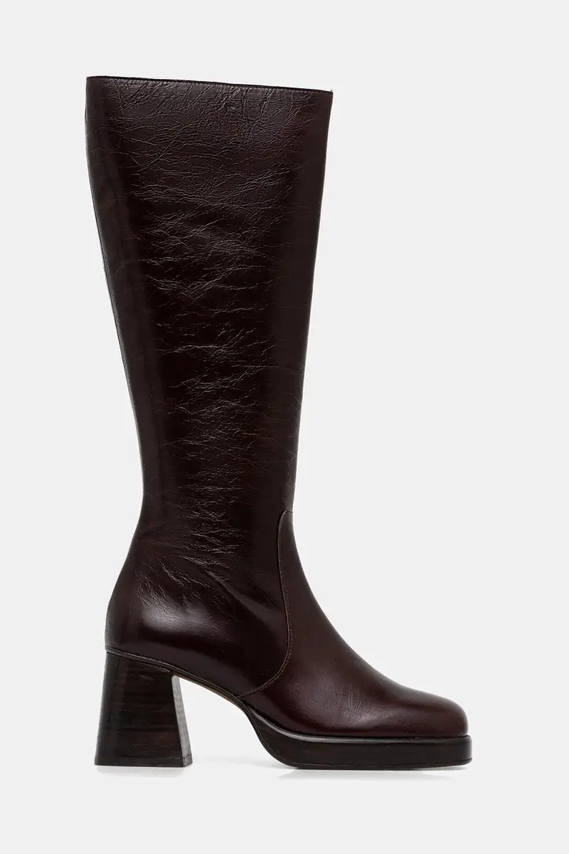 stivali in pelle BETINA CUIR VIEILLI donna colore nero 6001328 Granata miniatura 2