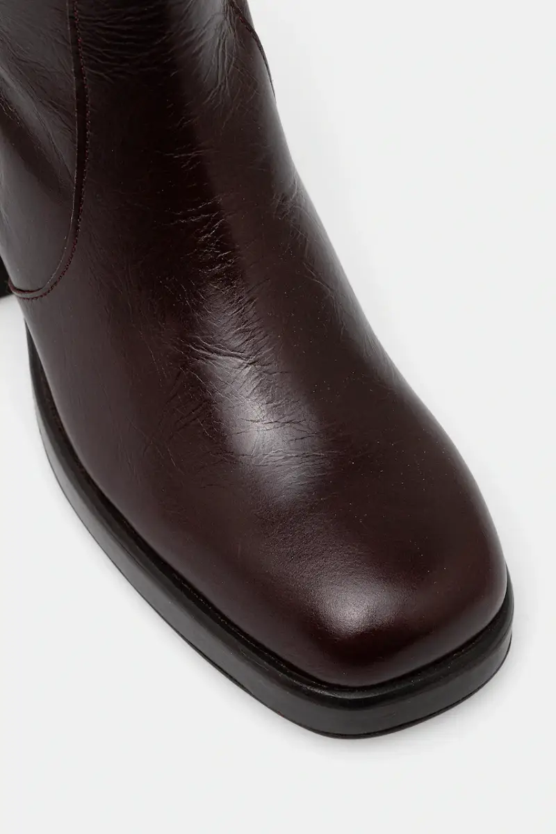 stivali in pelle BETINA CUIR VIEILLI donna colore nero 6001328 Granata miniatura 4