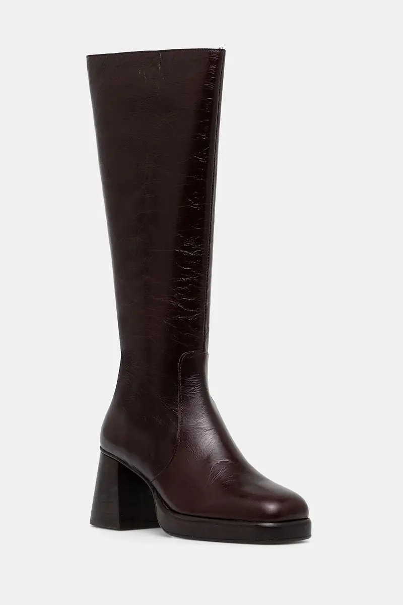 stivali in pelle BETINA CUIR VIEILLI donna colore nero 6001328 Granata