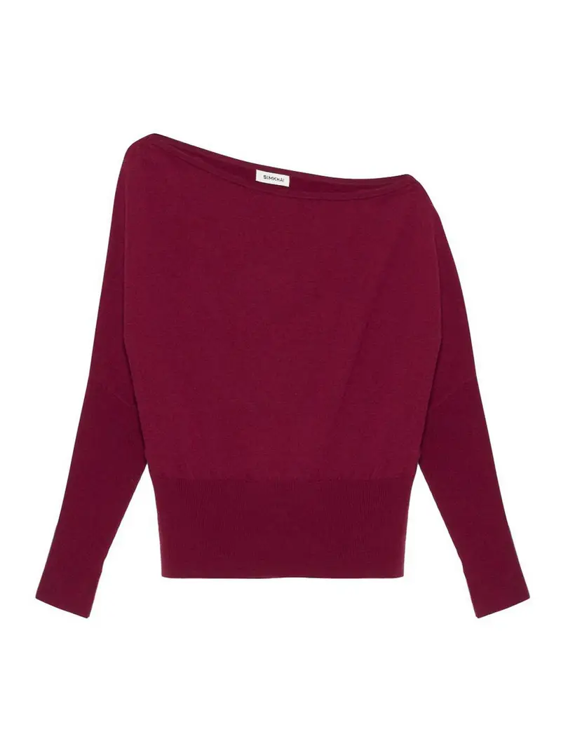 Maglione Lavina con spalle scoperte Rosso