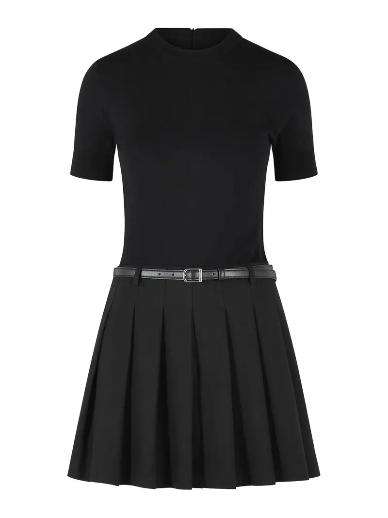 Vestito Abbie in misto poliestere nero