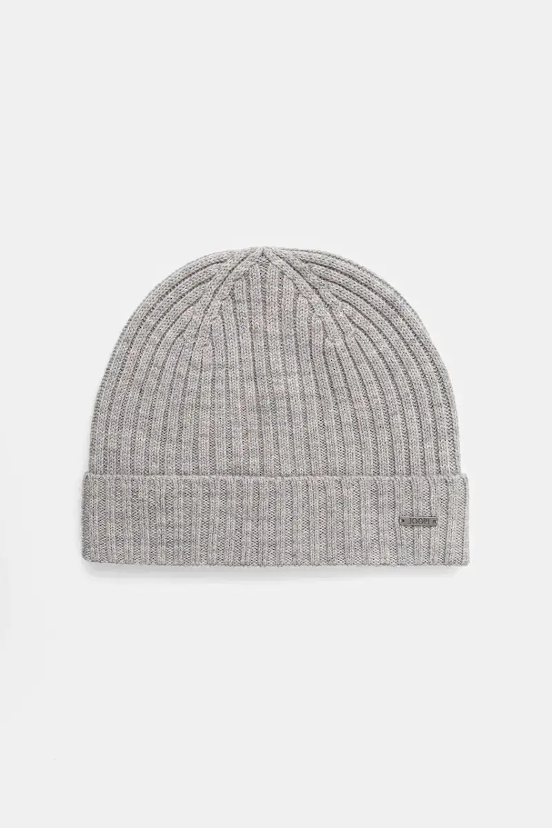 berretto in lana colore nero 30033196 Grigio