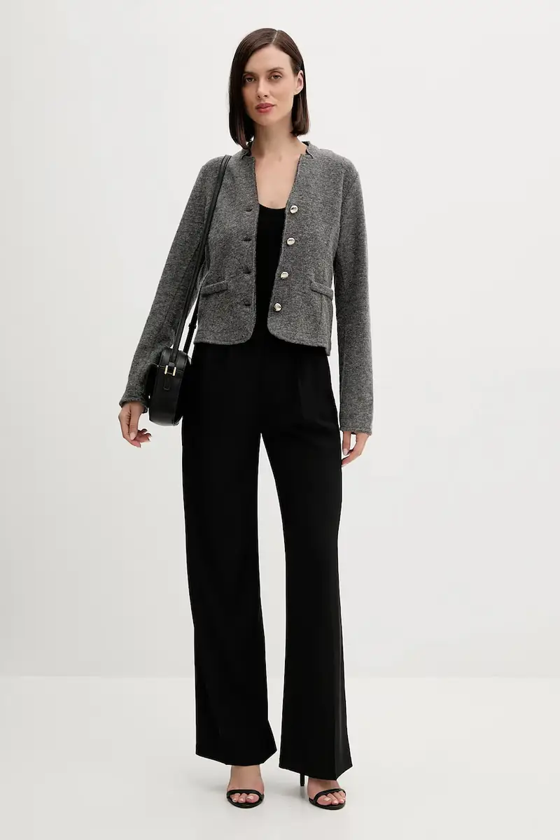 blazer con aggiunta di lana colore grigio 30047792 miniatura 2