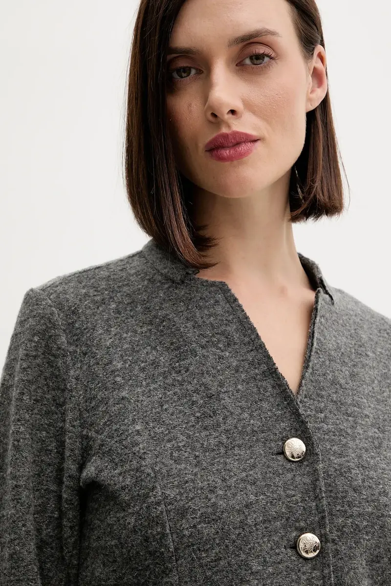 blazer con aggiunta di lana colore grigio 30047792 miniatura 4